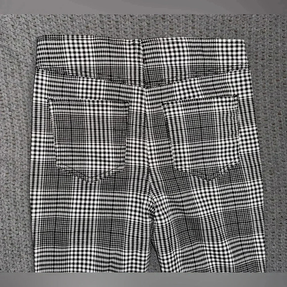 Tinseltown Pull On Stretch Black White Plaid High Waisted Flare Pants 7 - Picture 7 of 9